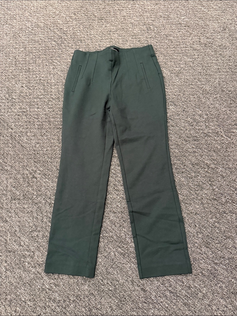 Rafaella Dark Green Straight-Leg Women's Pants